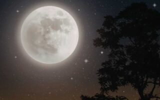 A lista completa de aspectos com a Lua