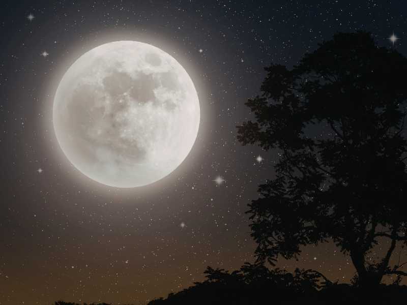 A lista completa de aspectos com a Lua